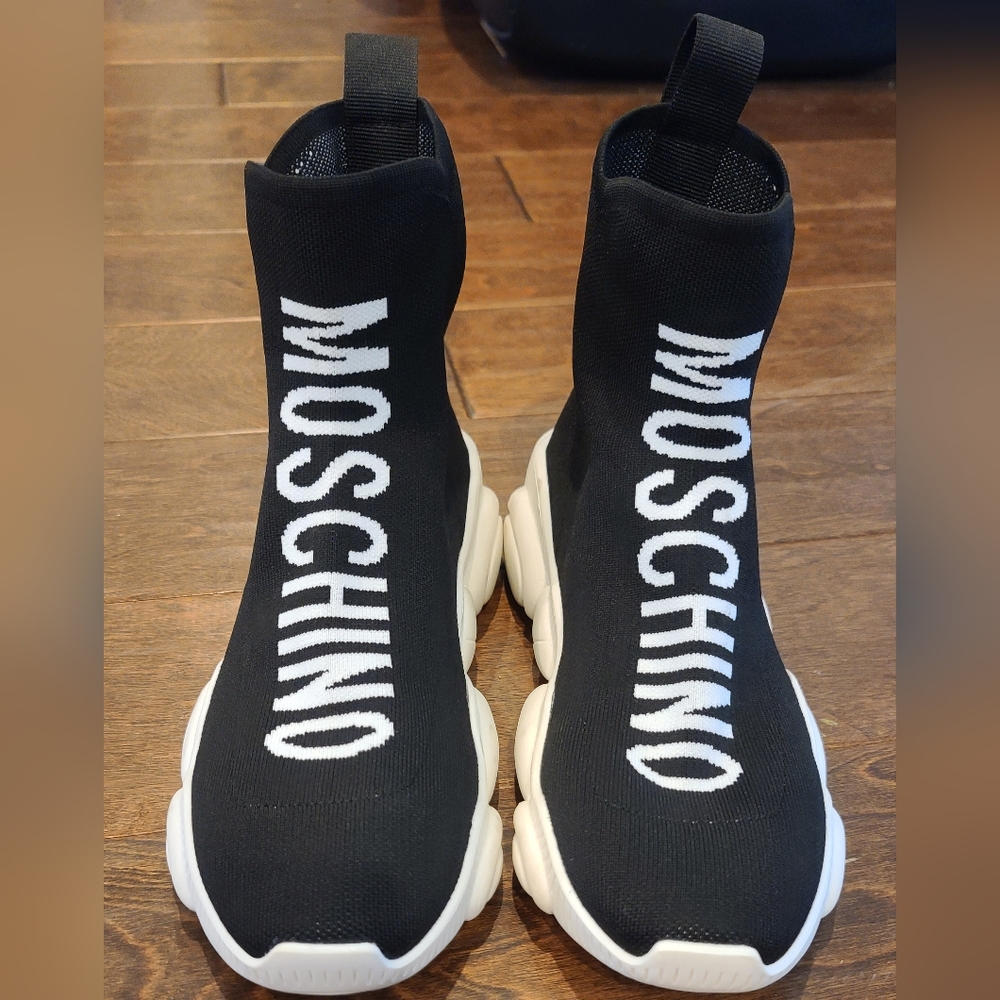 Moschino Monochrome Sock Sneakers